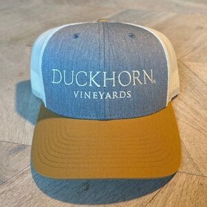 Duckhorn Vineyards (Napa Valley) Baseball / Trucker Hat Blue w Cream Stitching